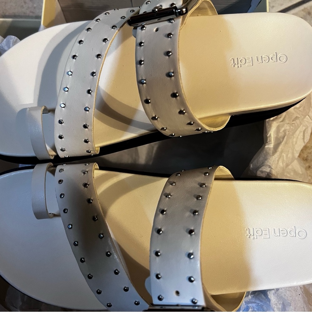 Cream Sandals Open Toe Comfortable - Picture 5 of 8